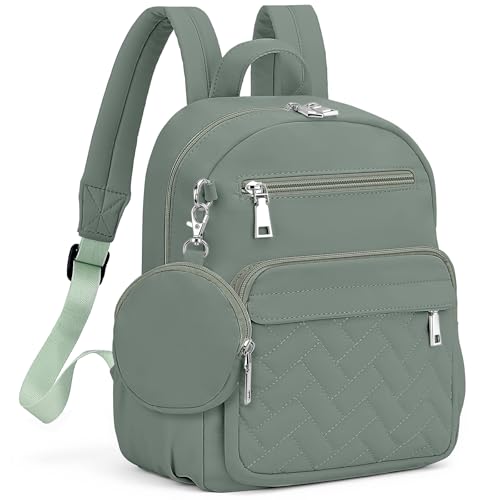 SYTRAH Anti-Theft Backpack for Women, Waterproof Puffer Travel Backpack with Locking Zippers & Coin Purse, Compact Quilted Daypack for Work, Commuting & Airport, Stylish & Lightweight Green - color: Green