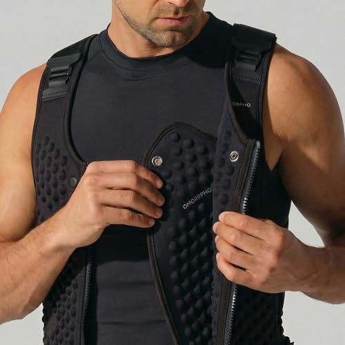 OMORPHO Men’s 20 lb G-Vest Icon Bundle, adjusts from 10 lb to 20 lb in increments with included G-Pack weight panels, low-profile, fully adjustable, comfort fit. Great for walking, hiking, running and training. - color: Black