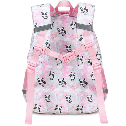 abshoo Cute Panda School Backpack For Girls Elementary Kindergarten Kids School Bag (Panda Pink) - color: Panda Pink C