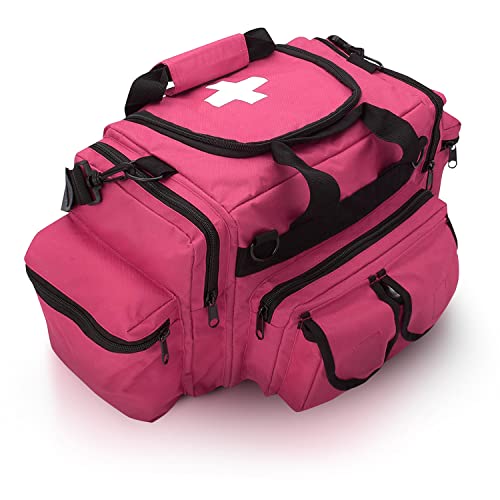 ASA TECHMED First Aid Responder EMS Emergency Medical Trauma Bag Deluxe, Pink - color: Pink