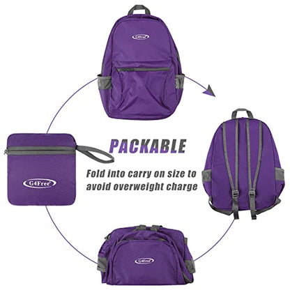 G4Free 20L Small Packable Travel Hiking Backpack for Men Women - color: Purple Update, size: 20L