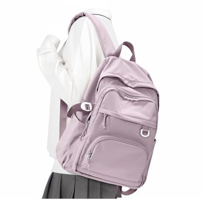 Lightweight College Backpack for Women Men Cute School Bag for Teens Girls Boys High School Backpack for Students Waterproof Casual Daypack Backpack（Purple） - color: A6-purple