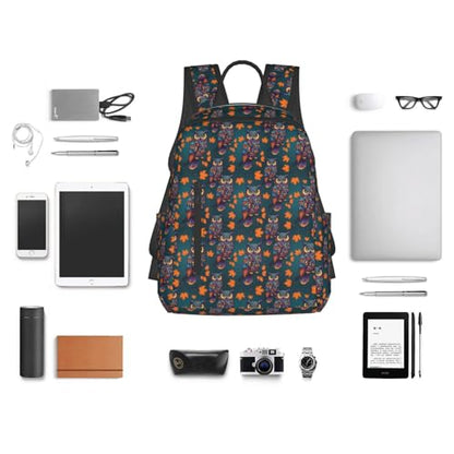 Anti Scratch Polyester Backpack Boho Mandala Owl, Smooth Surface Multipurpose Travel Pack for All Weather Daily Use Unisex - color: Picture (44)