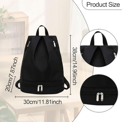 kowaku Gym Backpack Fitness Bag Travel Beach Waterproof Dry and Wet Separation with Shoe Compartment Adjustable Strap Small Gym Bag
