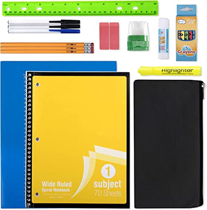 Trail maker Backpack with School Supplies for Kids - 20 Piece Back to School Supplies with 17" Backpack (Green Pack) - color: Green Pack