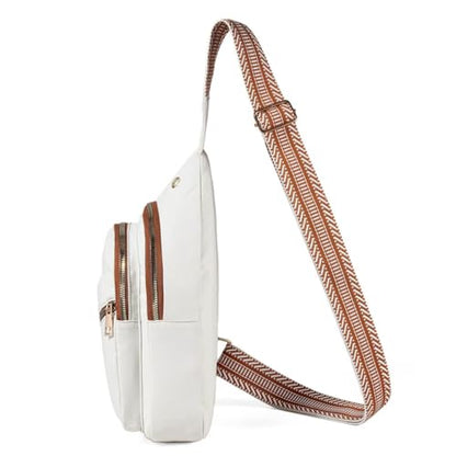 EVANCARY Small Sling Bag Crossbody Bags for Women Men, Sling Backpack Chest Daypack Cross Body Bag for Travel Outdoor - color: Z Beige Brown