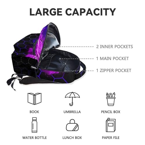 School Backpack for Kids - 17 Inch Gaming Backpacks for Boys with Adjustable Straps, Toddler Gamer Schoolbag for Kindergarten Elementary - color: Pink