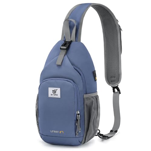 SKYSPER Sling Bag RFID Crossbody Sling Backpack Cross Body Shoulder Bag Travel Hiking Daypack for Women Men(Periwinkle) - color: Periwinkle