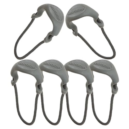 MAXPEDITION Positive Grip Zipper Pulls (Small, Gray) Pack of 6, Zipper Pull Replacement for Tactical Backpack, EDC Pouch, Bug Out Bag & Luggage, Sling Pull Tab, PZSGRY - color: Gray, size: Small