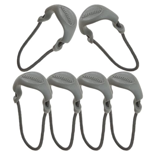 MAXPEDITION Positive Grip Zipper Pulls (Small, Gray) Pack of 6, Zipper Pull Replacement for Tactical Backpack, EDC Pouch, Bug Out Bag & Luggage, Sling Pull Tab, PZSGRY - color: Gray, size: Small