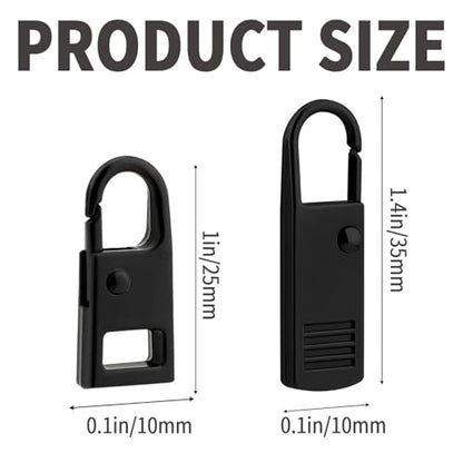 Zipper Pull Replacement,8 Pcs Detachable Zipper Pull for Backpacks, Purses, Coat, Jackets, Boots (2 Size)