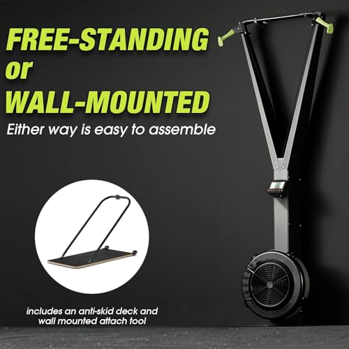 Ski Exercise Machine, GMWD Ski Equipment Indoor Aerobic Wind Resistance Machine, Indoor Strength Training Home Gym Equipment - color: Green