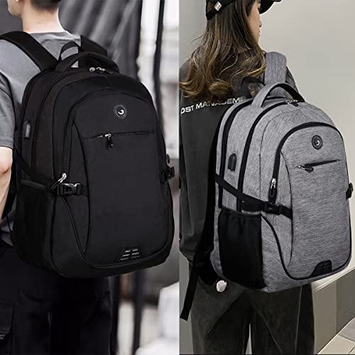 SHRRADOO Anti Theft Laptop Backpack Travel Backpacks with Combination Lock for Women Men College Backpack Computer Bag Fits 17 Inch Laptop,Black - color: Black