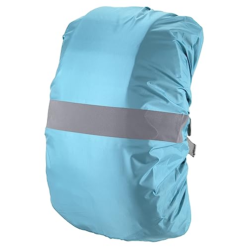 PATIKIL Waterproof Backpack Rain Cover, Non-Slip Backpack Cover with Reflective Strap Stay Dry for Hiking, Camping, Hunting - color: Light Blue, size: X-Large