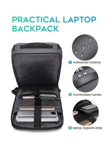 FUTURE AESTHETIC Business Smart Backpack Waterproof fit 15.6 Inch Laptop Backpack with USB Charging Port,Travel Backpack - color: Gray