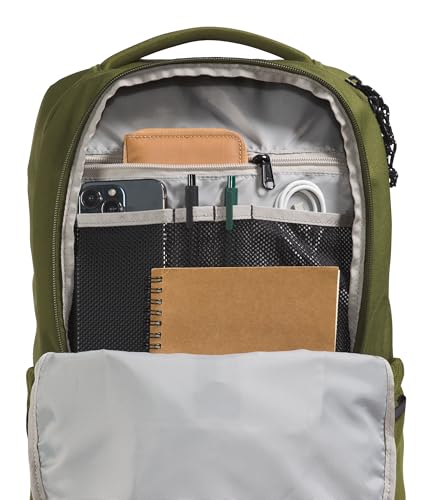The North Face Lichen Daypack - Everyday Commuter Backpack, Laptop Sleeve, Water Bottle Pockets, Center Front Pouch, Woodland Green/TNF Black, One Size - color: Woodland Green/Tnf Black