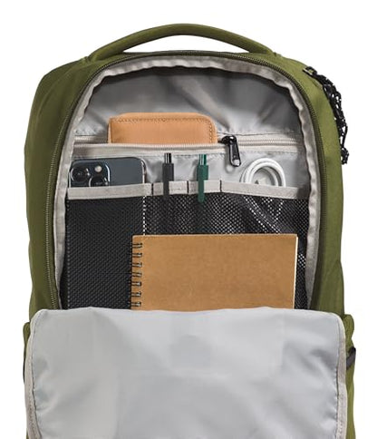 The North Face Lichen Daypack - Everyday Commuter Backpack, Laptop Sleeve, Water Bottle Pockets, Center Front Pouch, Woodland Green/TNF Black, One Size - color: Woodland Green/Tnf Black