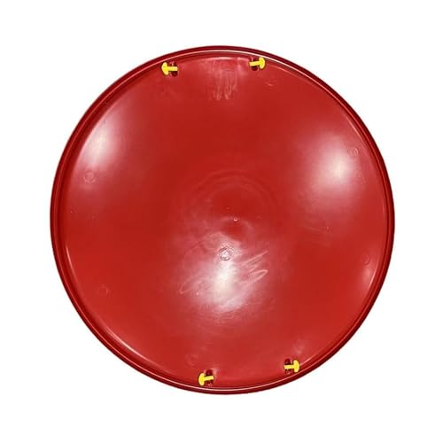 Lifetime Saucer Snow Sled, Heavy-Duty Plastic, Cold Weather Downhill Outdoor Winter Snow Sled Disc with Handles (Red).