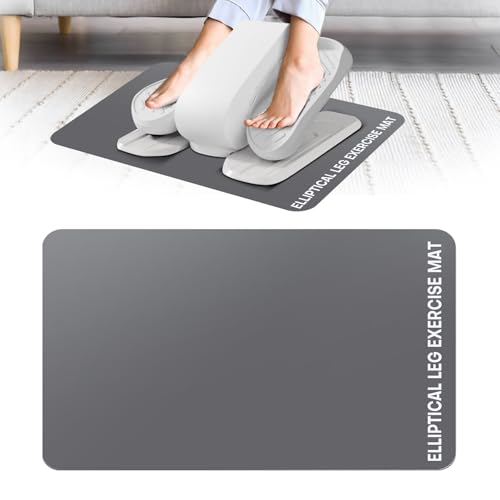 Under Desk Elliptical Mat - Non-Slip Exercise Equipment for Peloton Bike, Small Exercise Mat for Desk Workout Equipment - color: Grey