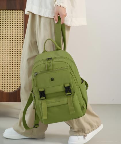 Backpack Purse for Women Small Backpack Nylon Travel Backpack - color: Green