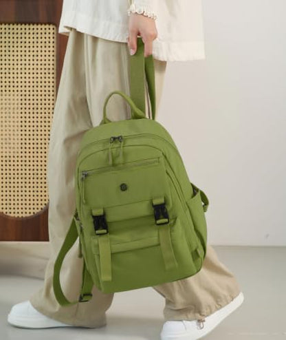 Backpack Purse for Women Small Backpack Nylon Travel Backpack - color: Green