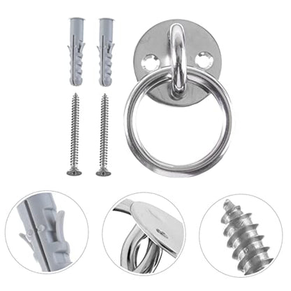 Toddmomy Suspension Trainer Bracket Yoga Fixed Plate Wall Mount Ceiling Anchor Stainless Equipment for Yoga Swings Resistance Bands Boxing