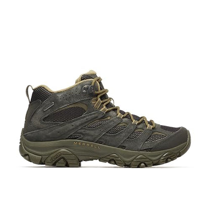 Merrell Men's Moab 3 Mid Waterproof Hiking Boots - color: Black/Beluga, size: 7.5 Wide