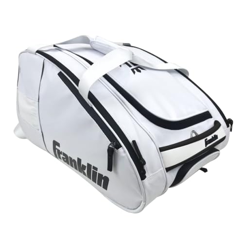 Franklin Sports Pickleball Pro Series Bag II - Court Backpack + Duffel Bag for Paddles, Balls + Equipment Storage - color: ALW | White
