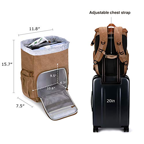 BAGSMART Camera Backpack, DSLR Camera Bag Backpacks for Photographers, Waterproof Anti-Theft Photography Backpack with 15 Inch Laptop Compartment, Khaki - color: C-khaki[single Buckle]