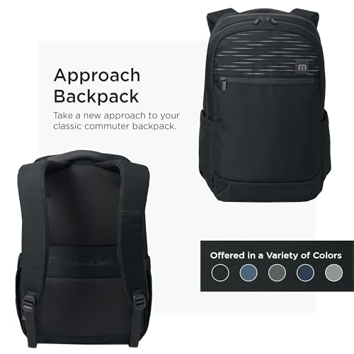 TravisMathew Approach Backpack with Laptop Sleeve, Water-Resistant Everyday Bag for Work, Travel & Hiking, Black - color: Black
