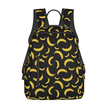 Laptop Backpack Pop Art Banana Fruits Print, Cushioned Back Panel, Front Zip, for Daily Commute & Outdoors - color: Picture (379)
