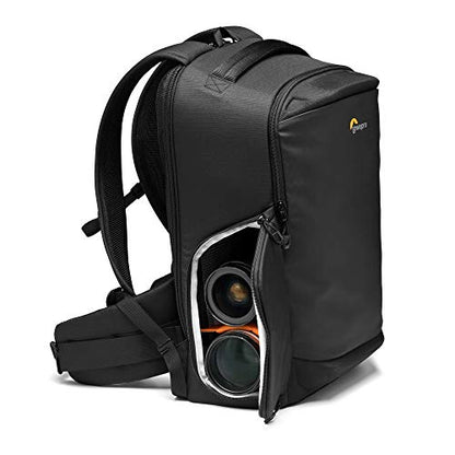 Lowepro Flipside BP 400 AW III Mirrorless and DSLR Camera Backpack - Black - with Rear Access - with Side Access - with Adjustable Dividers - for Mirrorless Like Sony α7 - LP37352-PWW - color: Black