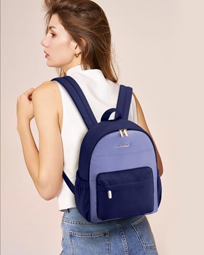 LOVEVOOK Small Backpack Purse for Women, Mini Puffer Lightweight Backpack, Casual Daily Daypack Purse for Women, back pack with Anti-theft Pocket for Travel - color: Gray Blue-blue