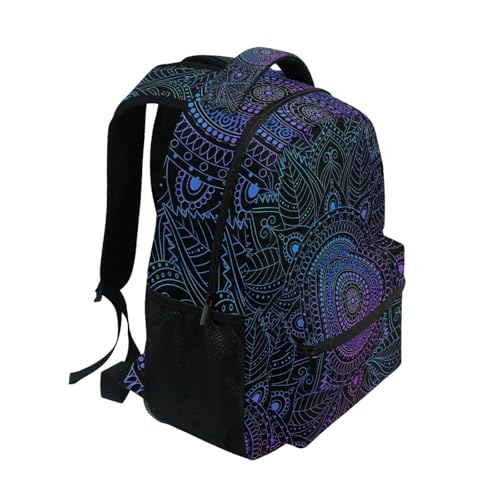 ALAZA Art Arabesque Mandala Boho Ethnic Bohemian Large Backpack Personalized Laptop iPad Tablet Travel School Bag with Multiple Pockets - color: Mandala