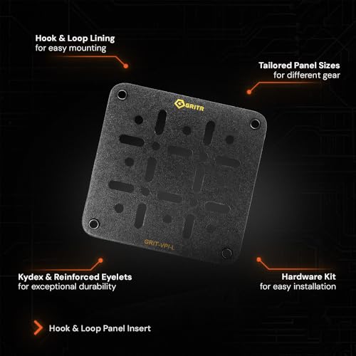 GRITR Kydex Hook & Loop Panel Insert/Adhesive Loop Sheets – Tactical & Military Gear Organizers for Holsters, Mag Carriers, Knife Sheaths, Flashlights, and More - style: Large