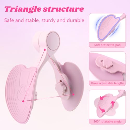 Pelvic Floor Muscle Trainer with Resistance Band, Hip & Pelvic Trainer Kegel Exerciser,Adjustable Inner Thigh Trainers Exercise Workout Equipment for Muscle Strengthening & Toning - color: Pink