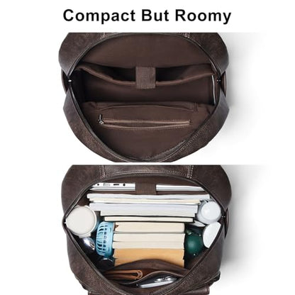Leresas Backpack Purse for Women Mens for Work Laptop Travel Business Back Pack Vegan Leather Fashion College Computer Teacher Bag Daypack Coffee - color: Coffee