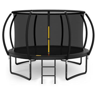 10FT 12FT 14FT 15FT 16FT Outdoor Trampoline with Enclosure Net, Heavy Duty Yard Trampolines, ASTM Approval Recreational Trampolines for Kids and Adults - size: 12FT