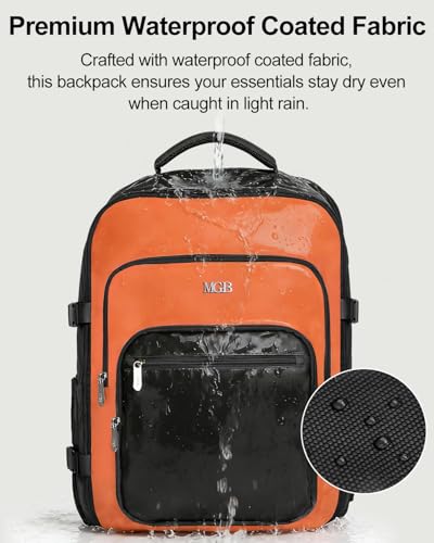 Travel Backpack for Women & Men, Carry On Personal Item Bag Flight Approved, Large Waterproof Laptop Backpack for Travel, Overnight, College & Commuting Black-Brown - color: Black/Brown
