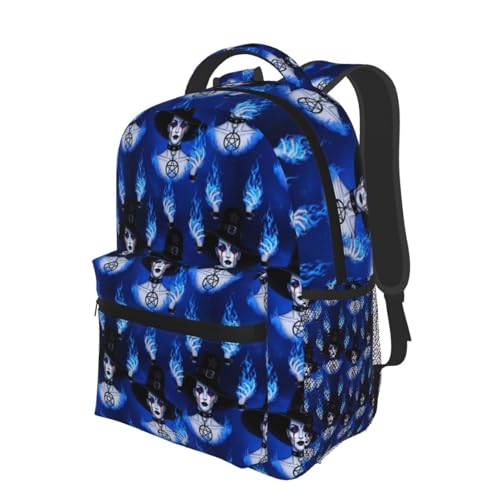 Travel Carry On Backpack Ice Blue Fire Goth Gotik Gothic Women Art, Multi Pocket Water Resistant Daypack for Men Women Trips and Outdoor Activities - color: Pattern (262)