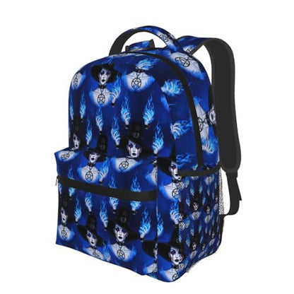 Travel Carry On Backpack Ice Blue Fire Goth Gotik Gothic Women Art, Multi Pocket Water Resistant Daypack for Men Women Trips and Outdoor Activities - color: Pattern (262)