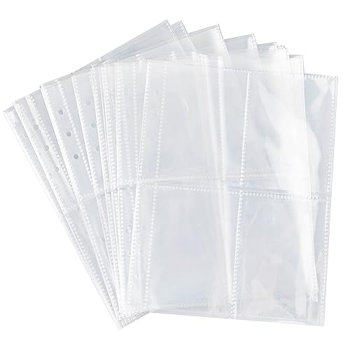 Clear Double-Sided Inner Pages for Jewelry Storage Book 6 Ring Binder 20 Sheets 160 Pockets Photocard Protector - color: Clear - Inner Pages (4 Slots + 20 Sheets)