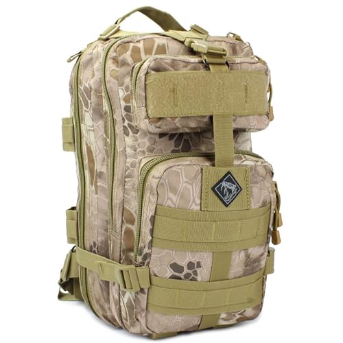 Medium Backpack with Pistol Retention System, Desert Python, Concealed Carry Capability with MOLLE Webbing Exterior for Modular Gear Expansion - color: Desrt Python