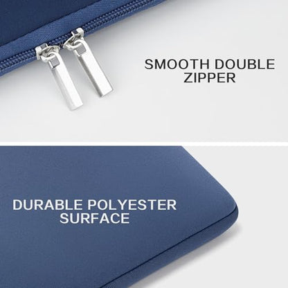 RAINYEAR Laptop Sleeve Case Compatible with 13.3 Inch Notebook Computer Chromebook 14" MacBook Pro/Max M1 M2 M3 M4 M5 Protective Cover Soft Bag with Front Pocket & Accessories Pouch (Navy Blue) - color: Navy Blue, size: 13"-13.3"