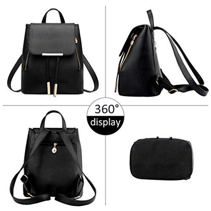 Pahajim Womens Trendy Backpack Purses PU Leather Travel Rucksack for Ladies Cute Daypacks Bags - color: White