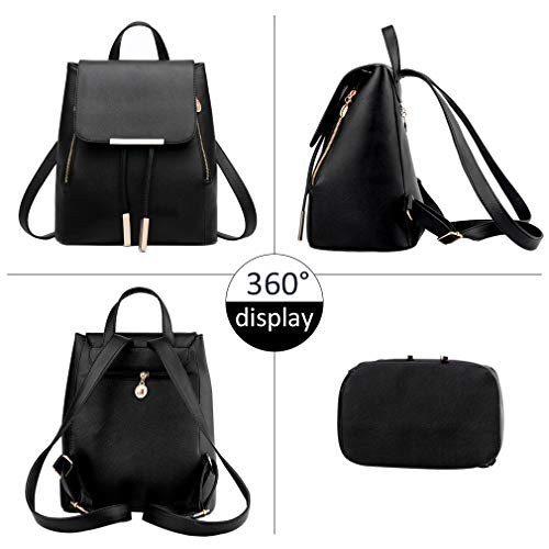 Pahajim Womens Trendy Backpack Purses PU Leather Travel Rucksack for Ladies Cute Daypacks Bags - color: Pink