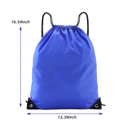 Drawstring Backpacks,10 Pack — Lightweight Drawstring Bags, Gym Sack for Sports, Daily Use & Travel (10, Blue) - color: Blue