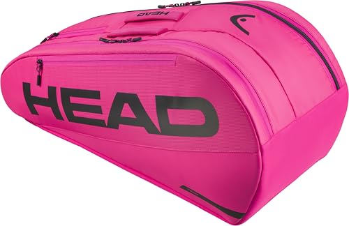 HEAD Tour Racquet Bag M (6R) Tennis Bag - Holds Up to 6 Racquets, CCT+ Climate Control Technology, 2 Main Compartments, Shoe Pocket & Backpack Carry System | 6 Racquet Capacity - color: Pink