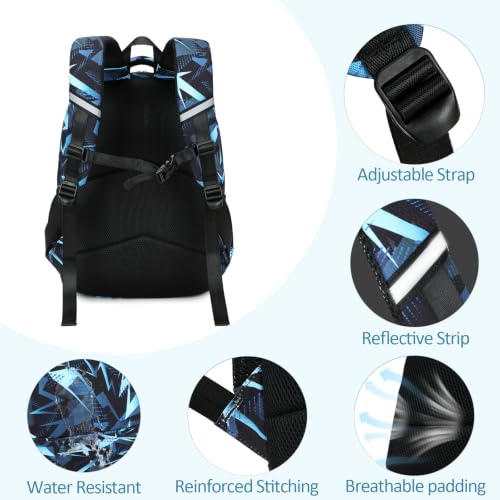 abshoo Lightweight Kids Backpack For School Boys Bookbag Kindergarten Elementary School Bags (Geometry Black-A) - color: Geometry Black-a