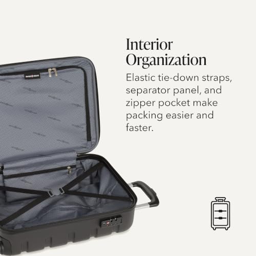 SWISSGEAR Signature Hardside Expandable Carry-On Spinner & Mini Weekender Tote Set, ABS Construction, TSA-Friendly Lock, Black, 2-Piece Set (19-Inch/Mini Weekender Tote) - color: Black, size: 2-Piece Set (Mini Weekender/19")